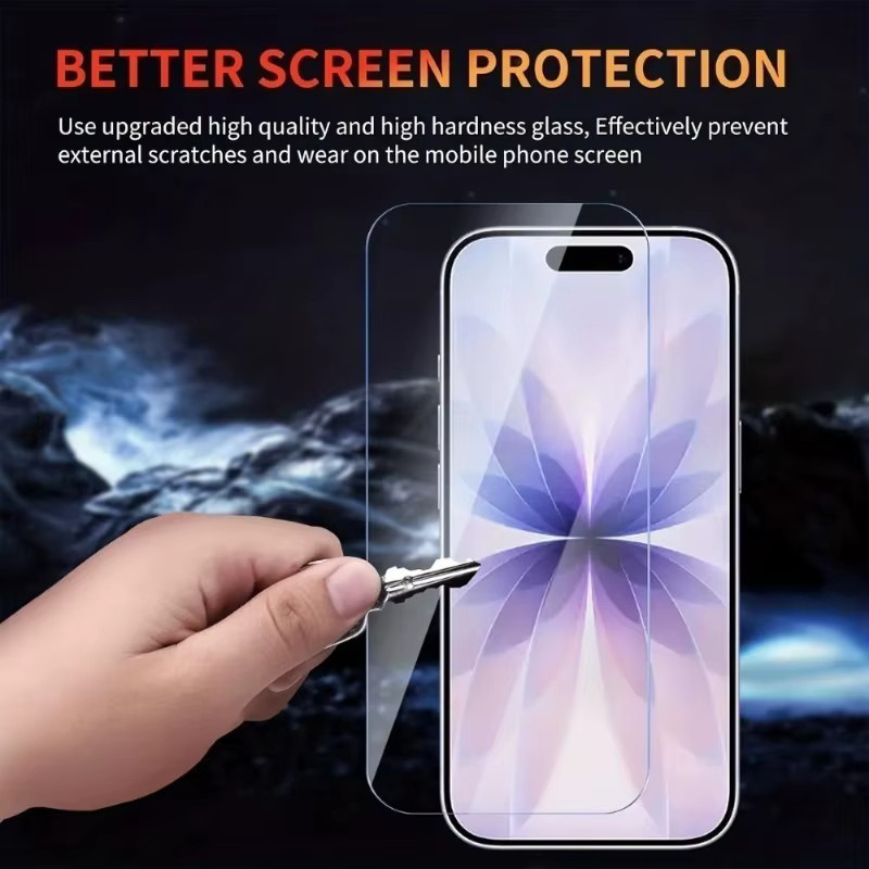 ZMZE 6-in-1 Ultra-Klarer Displayschutz und Kameralinsen-Glas für iPhone 17 16 15 14 13 12 11 Pro Max Plus in Transparent - Bild 4