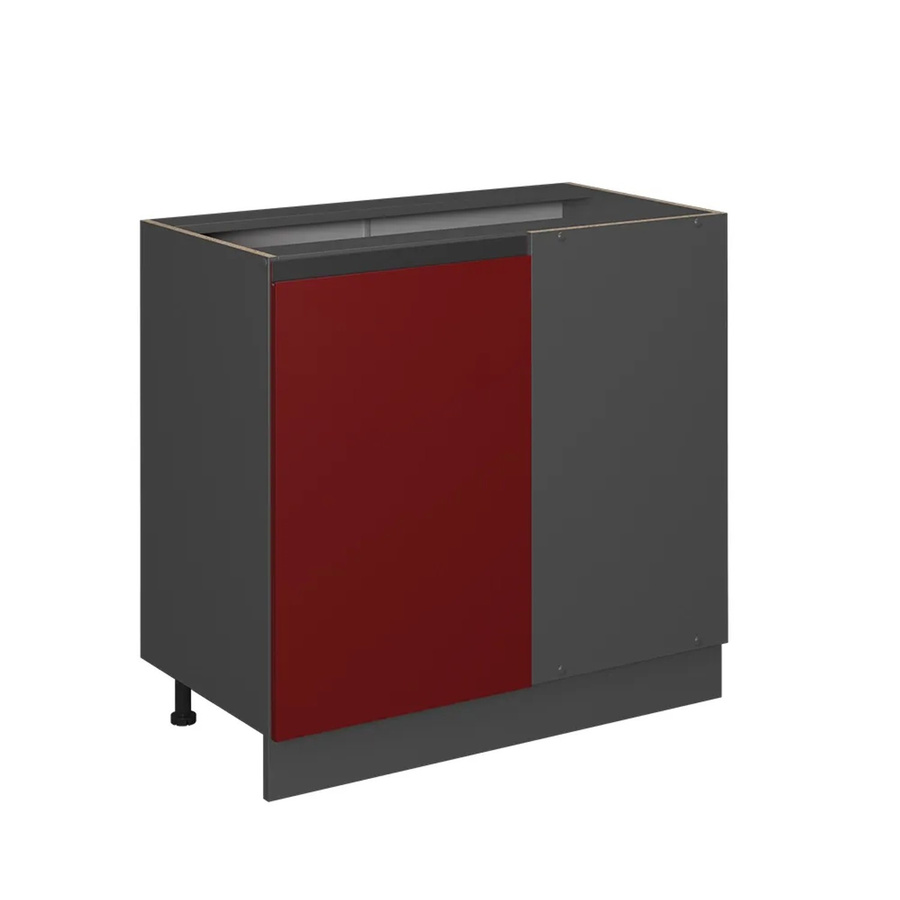 Vicco Eckunterschrank R-Line J-Shape Rot/Anthrazit ohne Arbeitsplatte Höhe: 86 cm - Bild 2