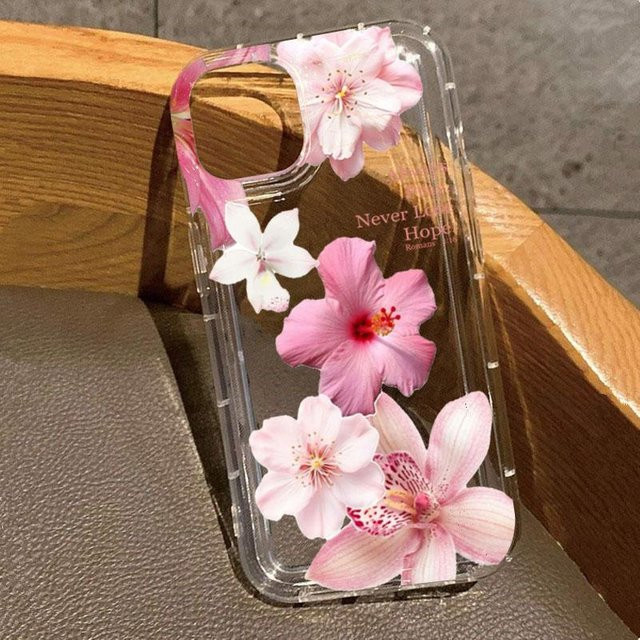 Transparente iPhone Hülle mit Blumenlilien-Druck, stoßfeste weiche Schutzhülle für Apple iPhone 17 16 15 14 13 12 11 Pro Max XS XR 7 8 Plus und 16E 17 Air - Bild 1