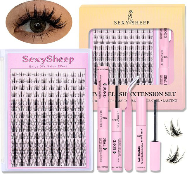 SEXYSHEEP DIY-Wimpernverlängerungsset, D-Locken, Unisex - Bild 1
