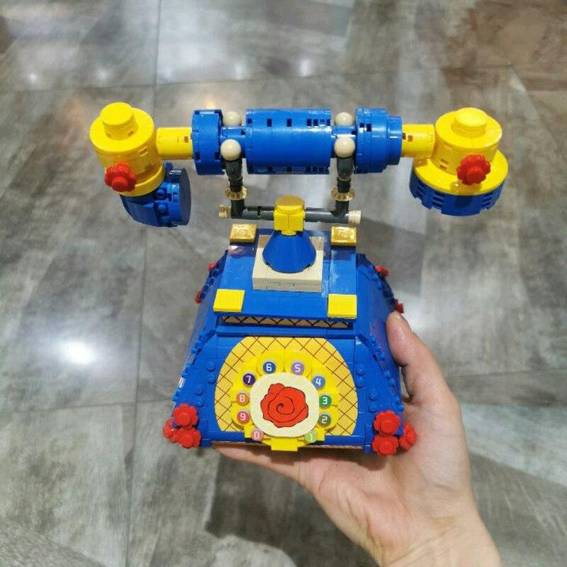 LOZ 1124 Blaues Wählscheibentelefon Blumenmodell Miniblöcke Bauspielzeug ab 7 Jahre - Bild 3