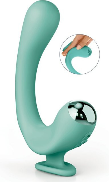 JimmyJane Doppelvibrator Reflexx Rabbit 2 mit Wärmefunktion in Turquoise - Bild 1