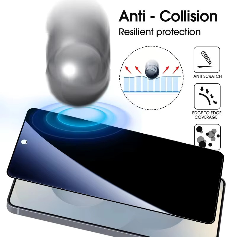 2-teiliges Set Staubfreie Displayschutzfolie aus gehärtetem Glas für Samsung Galaxy S26 S25 S24 S23 S22 S21 Plus Ultra in Transparent mit Privatsphäre-Funktion - Bild 4