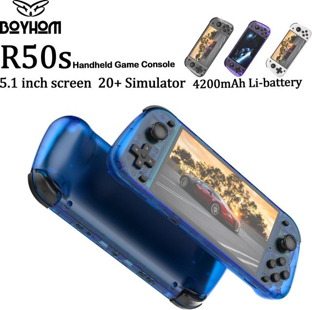 ZOCO R50S Retro Handheld-Spielkonsole in Purple mit 5,1 Zoll HD IPS-Bildschirm - Bild 1