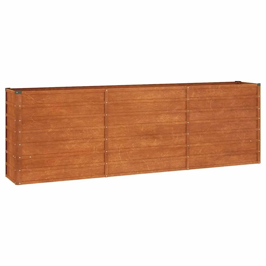 DELUKE Hochbeet ISAK aus Cortenstahl in Braun-antik, unten offen, B/T/H: 240 x 40 x 77 cm - Bild 2
