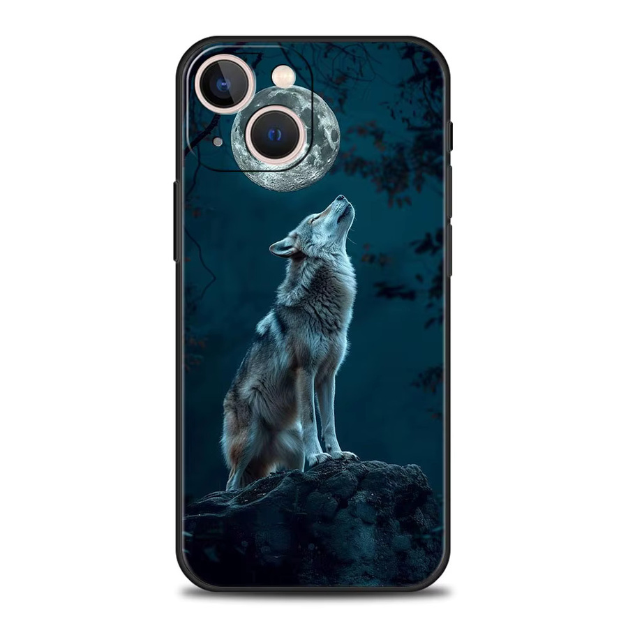 Stoßfeste Silikon-Handyhülle mit Wolfs-Motiv für iPhone 11 bis iPhone 17 Pro Max von jamular - Bild 2