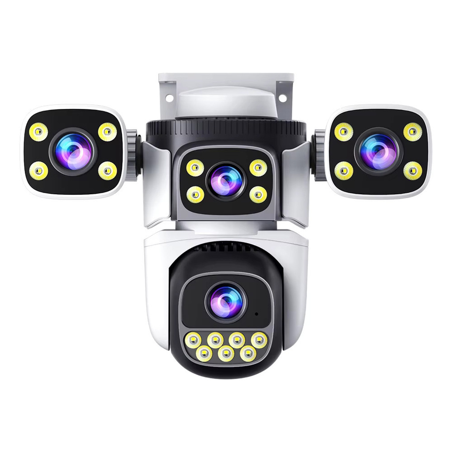 DiFang WLAN PTZ Smart Überwachungskamera mit 20MP Auflösung, 4 Linsen, 5X Zoom, KI Auto-Tracking und Nachtsicht in Weiß - Bild 7