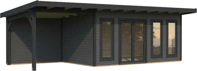 Palmako Holz-Gartenhaus Aurelia mit Pultdach in Dunkelgrau, B: 833 cm, T: 300 cm - Bild 1