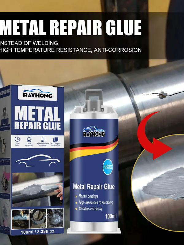 RayHong Metall-Epoxid-Kitt Schweißreparaturset zur permanenten Fixierung von Rissen und Sandlöchern in Gusseisen, temperaturbeständig, 2-teilig - Bild 6