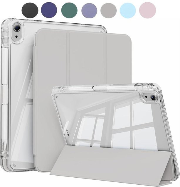 Stoßfeste iPad Hülle mit Stifthalter und transparenter Rückseite in Transparent für iPad 10. und 11. Generation (Modell A16) - Bild 1