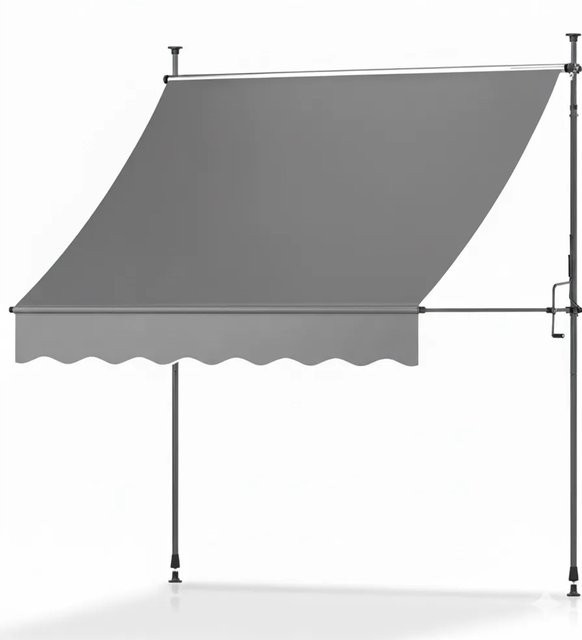 Sol Royal Klemmmarkise SolVision BM3 ohne Bohren in Anthrazit mit Handkurbel und Stahlgestell, Breite: 4 m - Bild 1