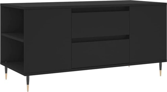 vidaXL Couchtisch modern in Schwarz aus Holzwerkstoff und Metall, B/T/H: 102 x 44,5 x 50 cm - Bild 1