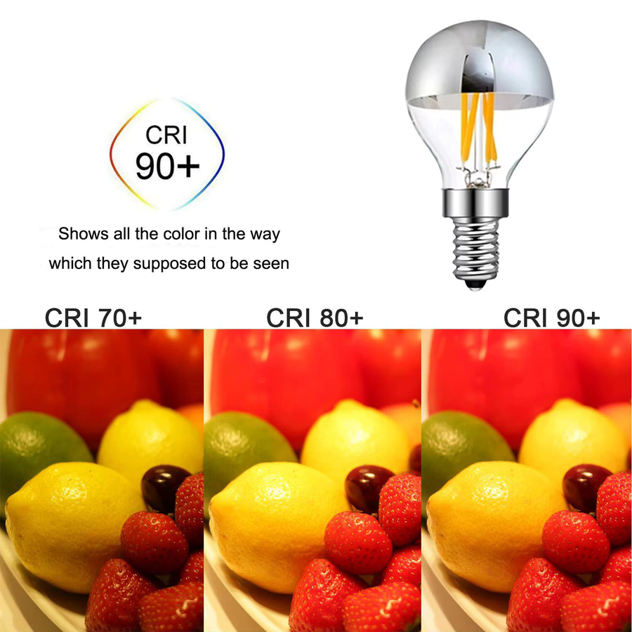 Vintage LED Edison Glühlampe G45 in Silber Chrom mit E14 Sockel, 4W dekorative Lichtquelle - Bild 3