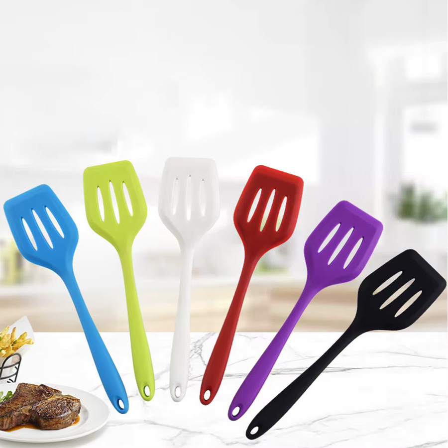 Multifunktionaler Silikon Spatel für Küche und Grill in Schwarz und Mehrfarbig - Bild 2