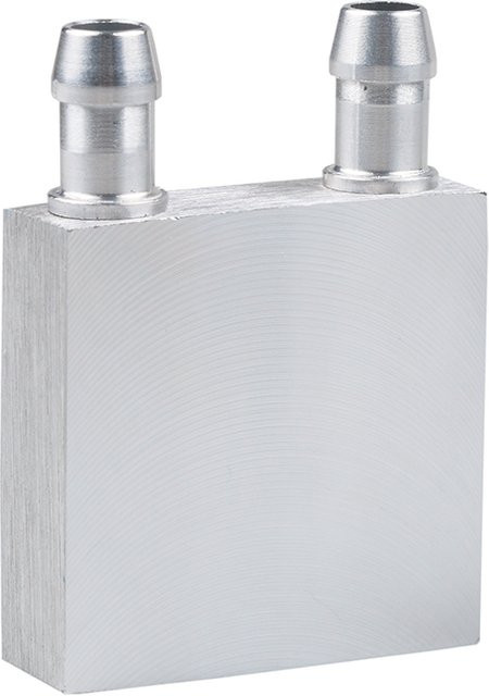 Ninth World Aluminium Wasser Kühlblock für PC und Laptop CPU Flüssigkeitskühlung, Silber, B/T/H: 40 x 40 x 12 mm und 80 x 40 x 12 mm - Bild 1