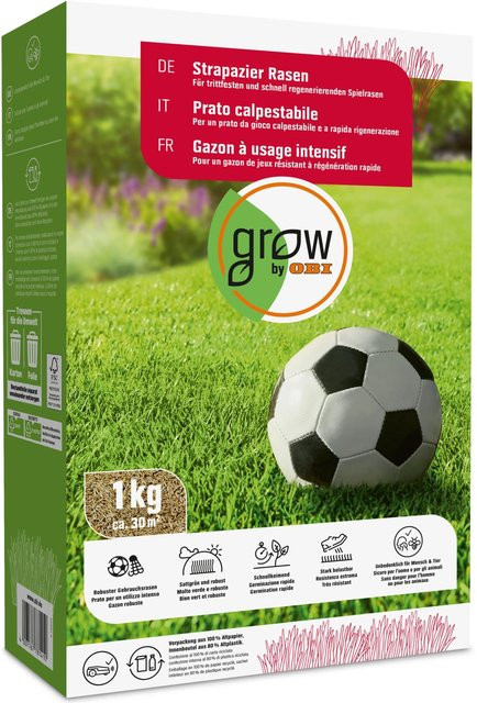 OBI Strapazier-Rasen Rasensamen für Frühjahr und Spätsommer, 1 kg - Bild 1