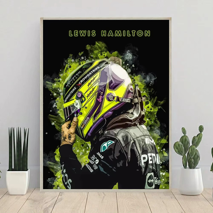 Potdemiel Diamant-Gemälde Racer-Legende als Diamant-Mosaik in Aquarell-Optik, bunte Wandkunst für deine Heimdekoration, B/H: 30,0 x 20,0 cm - Bild 2