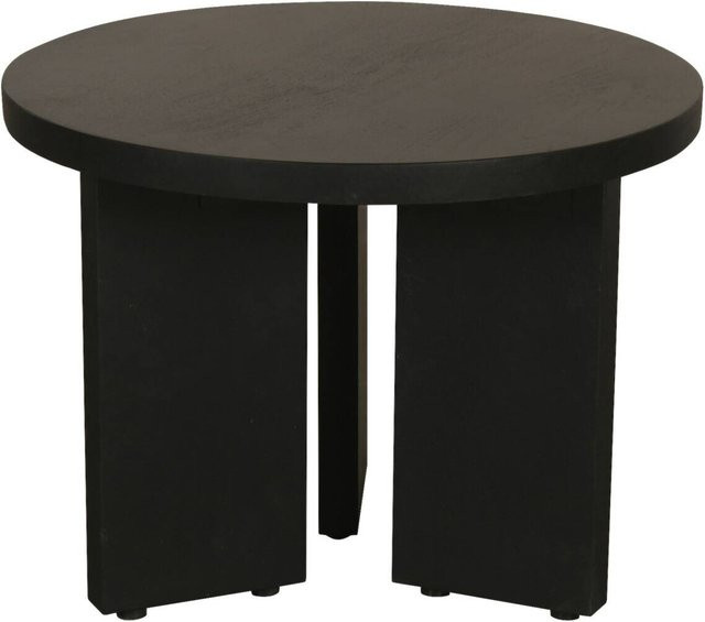 byLIVING Beistelltisch ROUND aus Akazienholz, schwarz lackiert, H: 30 cm, B: 40 cm - Bild 1