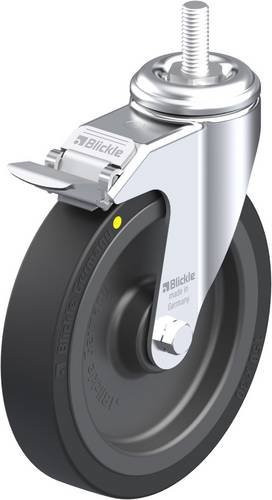 Blickle Lenkrolle LKRA-VPA 150K-FI-EL-GS12 mit Feststeller, Rad-Durchmesser: 15 cm, Tragfähigkeit: 100 kg, verzinkt, Schwarz/Grau - Bild 1
