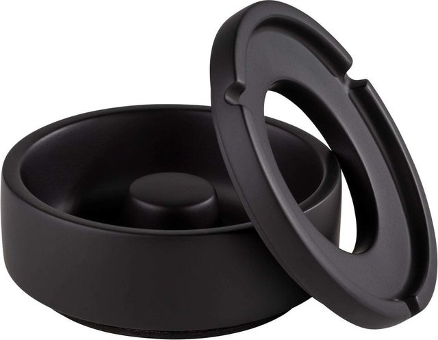 Buddy’s Bar Windaschenbecher aus Beton in Schwarz, Breite: 10,5 cm, Höhe: 5 cm - Bild 1