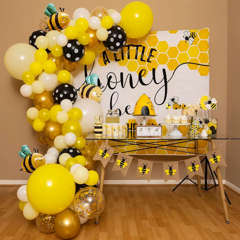 Bienen-Ballon-Girlanden-Set für Babyparty und Gender Reveal in Schwarz, Gelb und Weiß - Bild 5