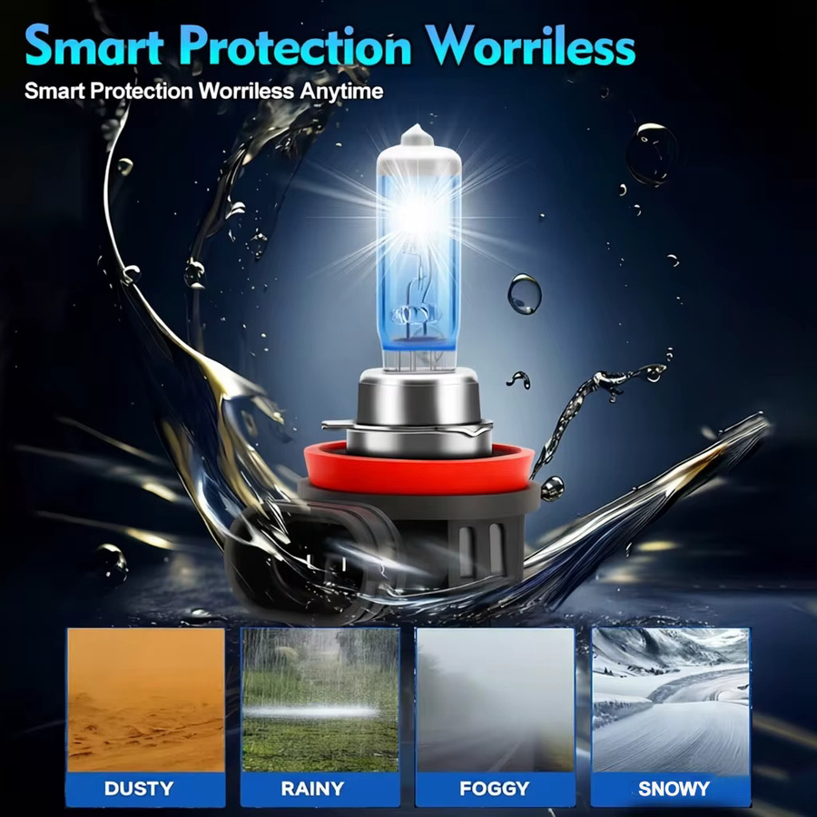 TEENRAM LED Scheinwerfer Lampen Set H8 H9 H11 Xenon Weiß 6000K 100W 2er Pack - Bild 3