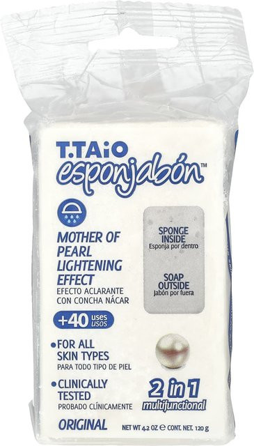 Taio Perlmutt-Seifenschwamm, 120 g, White - Bild 1