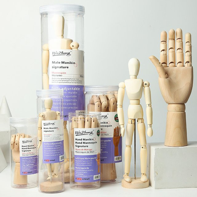 Menschliche Miniaturen Figuren, Holz, bewegliche Gliedmaßen - Bild 1