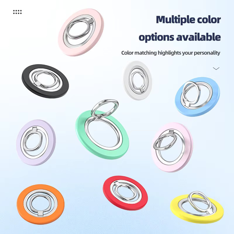 WSSHE Magnetischer Handyhalter mit 360 Grad Rotationshalterung und Fingerring für iPhone 16 15 und Samsung in Orange - Bild 2