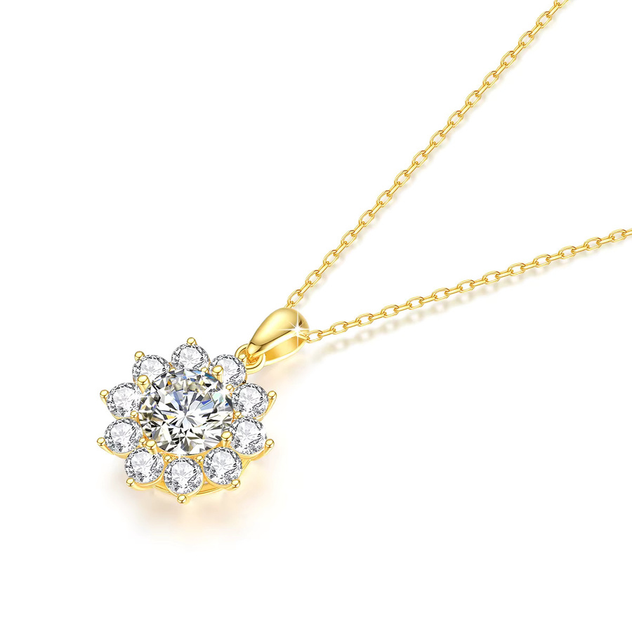LONGUE VUE Anhänger 750 Gold, Moissanit, Brillant, Damen - Bild 2