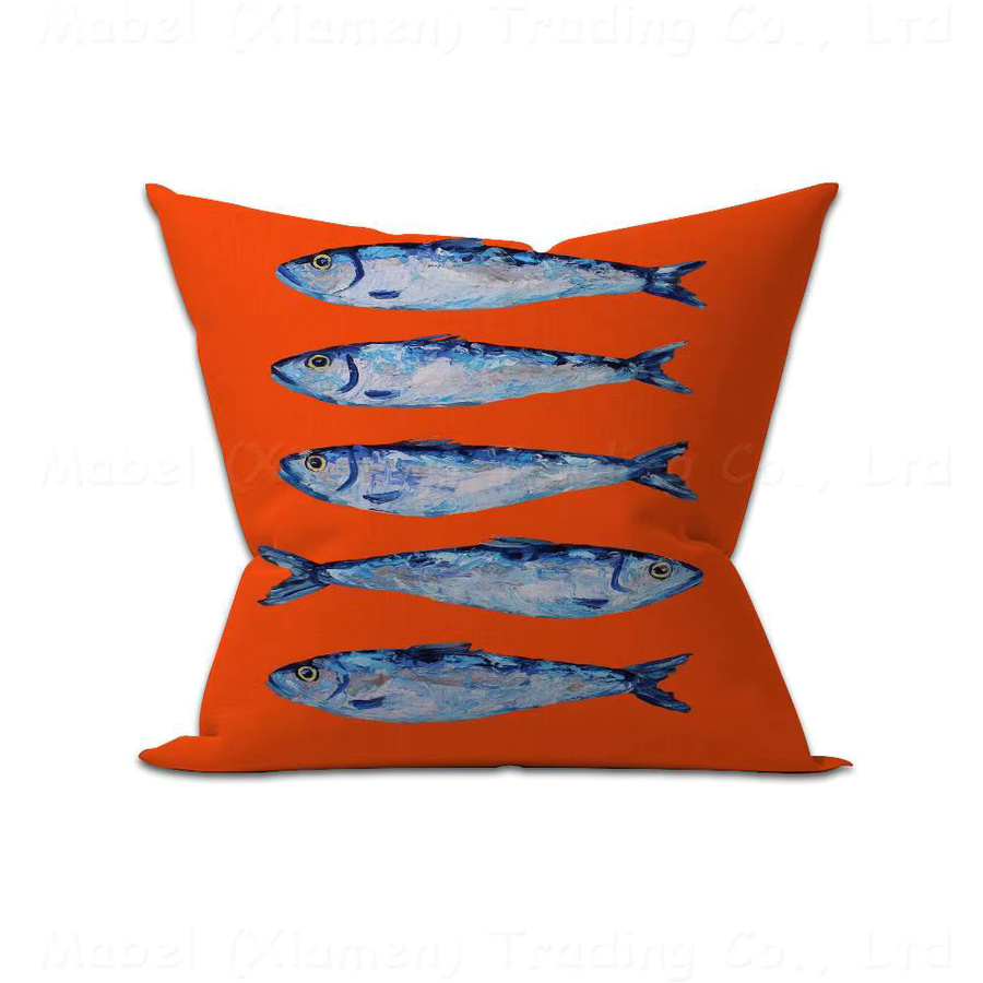 Personalisierter Kissenbezug mit Anime Sardinen Motiv für dein Sofa und Wohnzimmer, quadratisch, 30 x 30 cm - Bild 3
