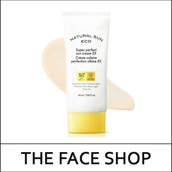 THE FACE SHOP Natural Sun Eco Super Perfect Sonnencreme, 45 ml, mit Panthenol - Bild 1