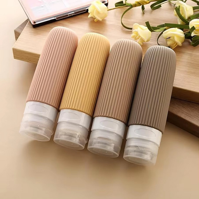 MOZHOU Reiseflaschen-Set für Lotion und Duschgel, multicolour, 4er-Set - Bild 1