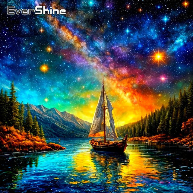 Evershine DIY Diamant Stickerei Boot Landschaft, Diamant Mosaik - Bild 1