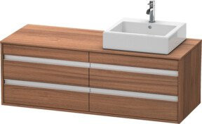 Duravit Waschtischunterschrank Ketho in Braun Matt, Wandhängend, B/T/H: 140 x 55 x 49,6 cm - Bild 1