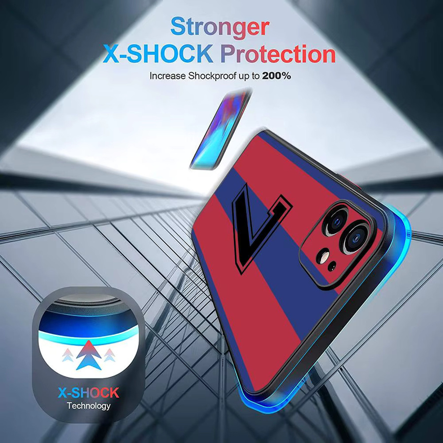 FC Barcelona Fußballtrikot Handyhülle für iPhone 17 16 15 14 13 12 Pro Max Plus Mini, mattiert und sturzsicher, Multicolor - Bild 2