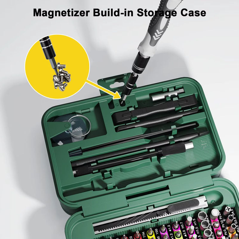 132-in-1 Präzisions-Schraubendreher-Set mit 152 magnetischen Bits und Aufbewahrungsbox in Schwarz - Bild 5
