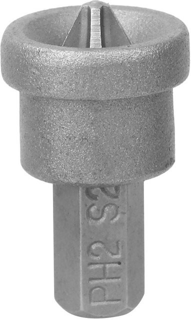 Neoglint 10 Stück Magnetische PH2 Bits für Gipskartonschrauben mit Tiefenanschlag in Silber - Bild 1