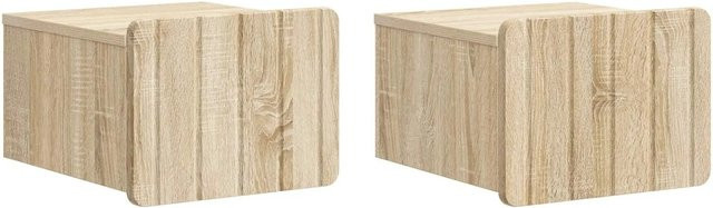 vidaXL Wandmontierter Nachttisch 2er-Set in Sonoma-Eiche, B/T/H: 33 x 34,5 x 24 cm - Bild 1
