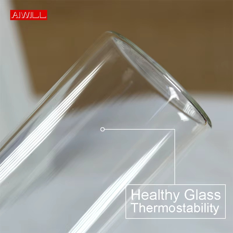 AIWILL Glas Sport Wasserflasche mit Schutzhülle in Transparent und Blau, 280 ml, 360 ml oder 550 ml - Bild 4