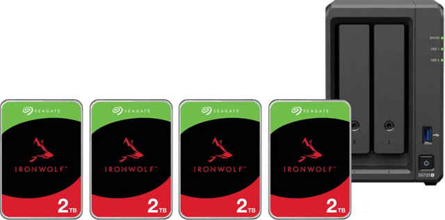 Synology DS425+ NAS-System mit Seagate Ironwolf 2 TB Festplatten im 4er-Pack - Bild 1