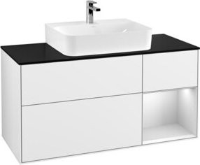 V&B Waschtischunterschrank Finion in Weiß glänzend lackiert, Breite: 120 cm, Tiefe: 50,1 cm, Höhe: 50,1 cm - Bild 1