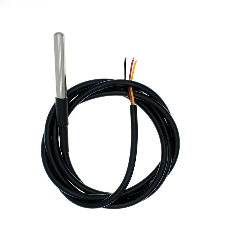 DIYUSER DS18B20 Wasserdichter Temperatursensor aus Edelstahl in Schwarz, Kabellänge: 1 Meter oder 3 Meter - Bild 4