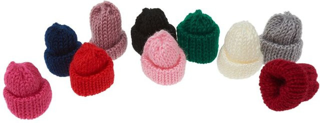 VBS Mini-Mützen Bunt Höhe: 4 cm - Bild 1