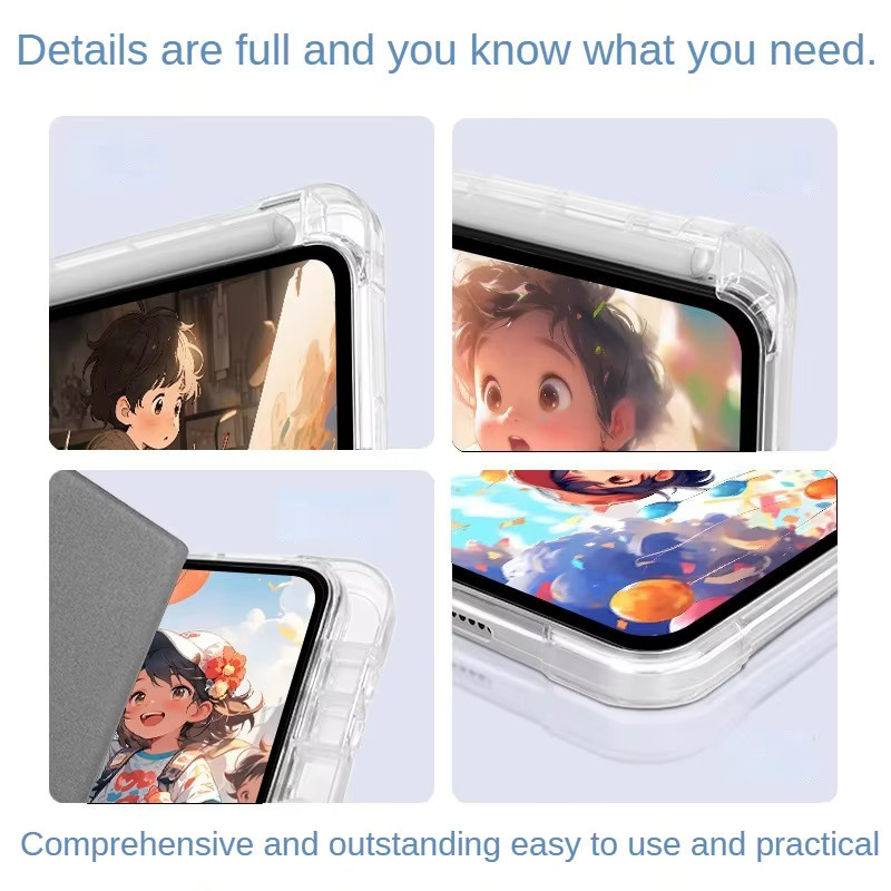 Xiaomi Redmi Pad Pro 12,1 Zoll Schutzhülle mit Magnetischem Flip Stand und Stiftfach in Blau und Transparent - Bild 2
