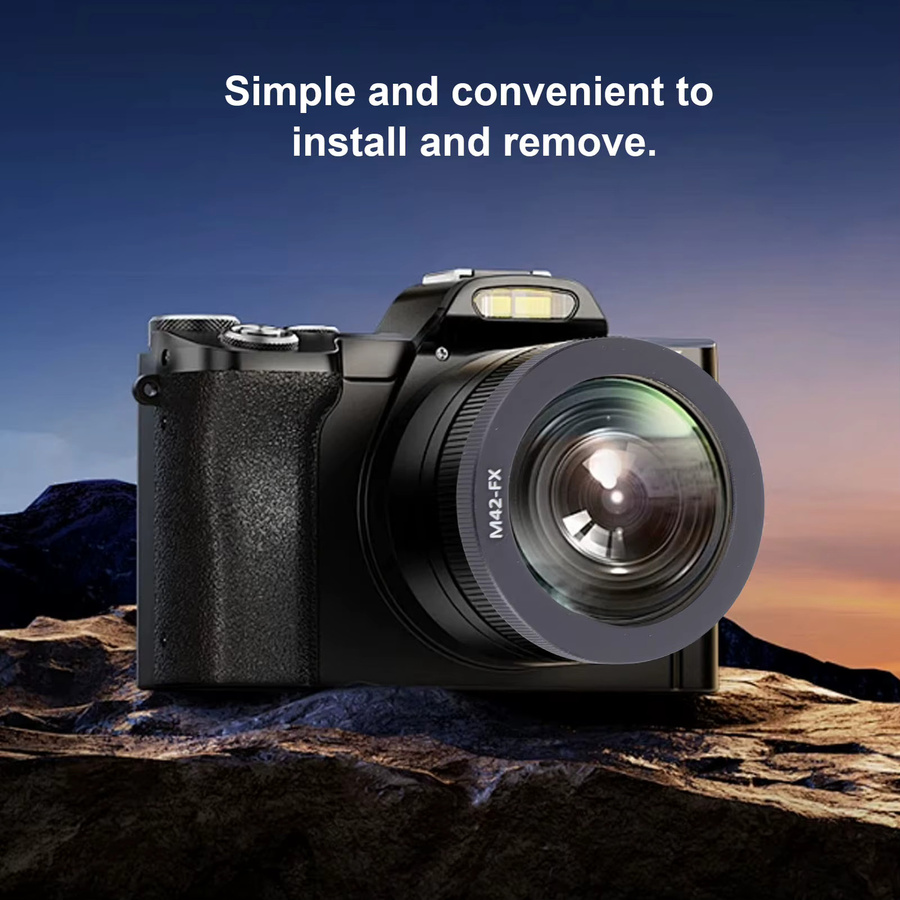 Fujifilm Kameraobjektiv-Adapter M42 auf Fujifilm FX-Mount in Schwarz aus Aluminiumlegierung - Bild 4