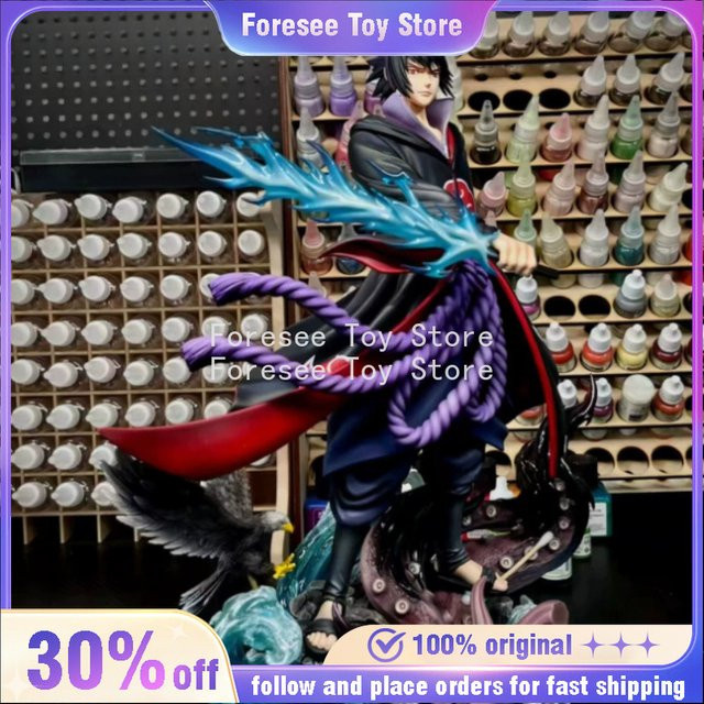 Bandai Naruto Uchiha Sasuke Anime-Figur, 34-38cm, mit Doppelkopf und -händen - Bild 1