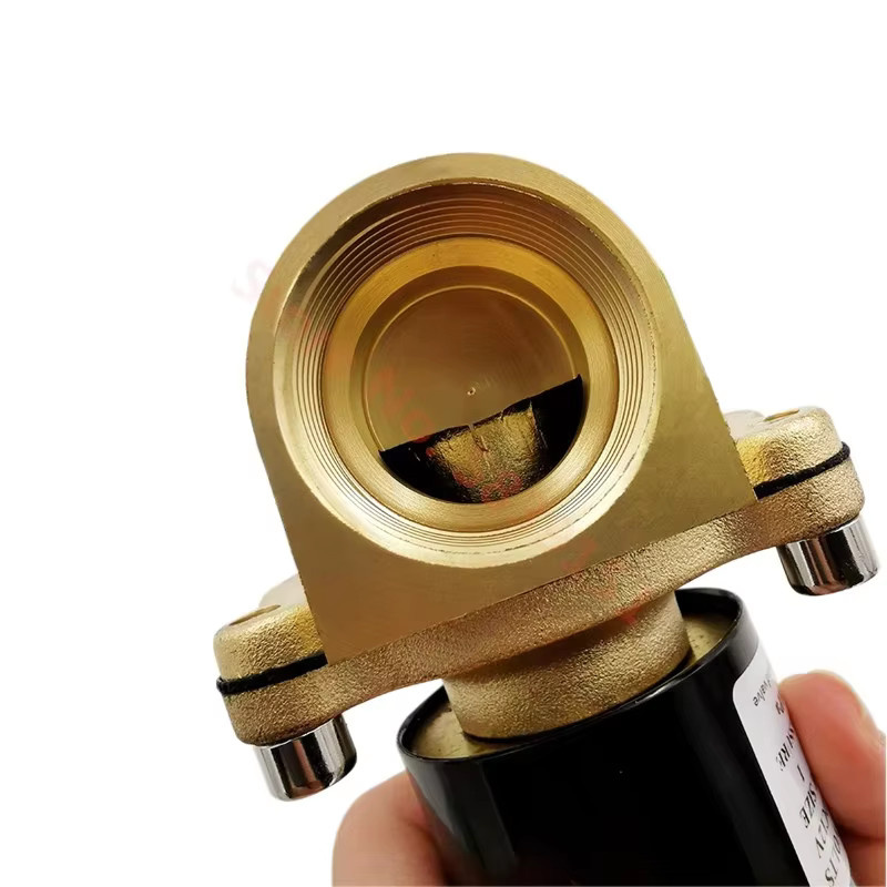 Elektrisches Magnetventil in Gold, normalerweise geschlossen, für Wasser, Öl und Luft, erhältlich in verschiedenen Größen und Spannungen - Bild 2