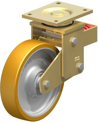 Blickle LSFN-GTH 250K Lenkrolle gefedert in Silber mit Rad-Durchmesser 250 mm und einer Tragfähigkeit von 1500 kg - Bild 1