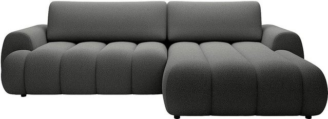 Vente-unique Schlafsofa Fridora in Grau mit Schlaffunktion und L-Form - Bild 1